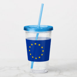 Vaso Acrílico Tumbler acrílico patriótico con bandera de Europa