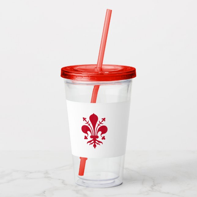 Vaso Acrílico Tumbler acrílico patriótico con bandera de Florenc (Reverso)