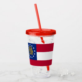 Vaso Acrílico Tumbler acrílico patriótico con bandera de Georgia
