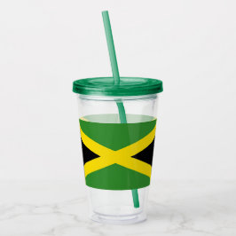 Vaso Acrílico Tumbler acrílico patriótico con bandera de Jamaica