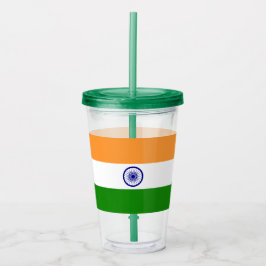 Vaso Acrílico Tumbler acrílico patriótico con bandera de la Indi