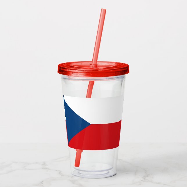 Vaso Acrílico Tumbler acrílico patriótico con bandera de la Repú (Reverso)