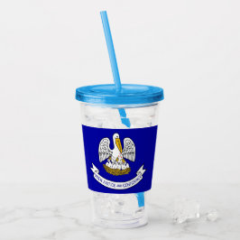 Vaso Acrílico Tumbler acrílico patriótico con bandera de Luisian