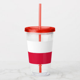 Vaso Acrílico Tumbler acrílico patriótico con bandera de Polonia