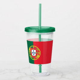 Vaso Acrílico Tumbler acrílico patriótico con bandera de Portuga