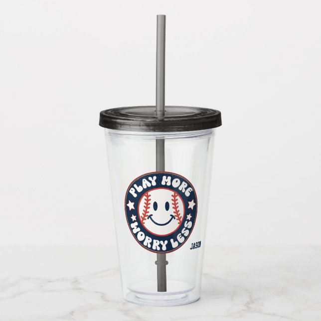 Vaso Acrílico Tumbler acrílico personalizado de béisbol (Anverso)