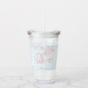 Vaso Acrílico Tumbler acrílico personalizado de delfín rosado
