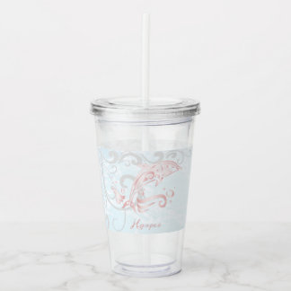 Vaso Acrílico Tumbler acrílico personalizado de delfín rosado