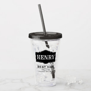 VASO ACRÍLICO TUMBLER ACRÍLICO PERSONALIZADO PARA EL PADRINO DE 