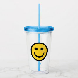 Vaso Acrílico Tumbler acrílico preppy Happy Face