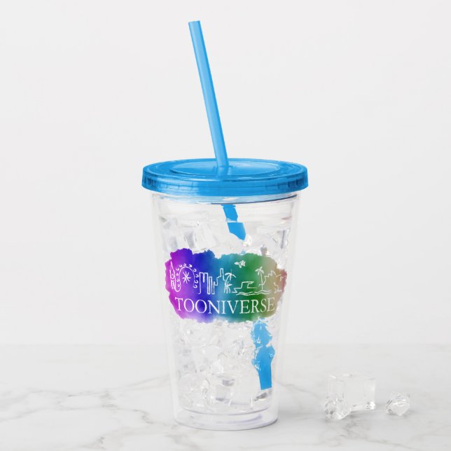 Vaso Acrílico Tumbler acrílico tooniverso  (Anverso (hielo))