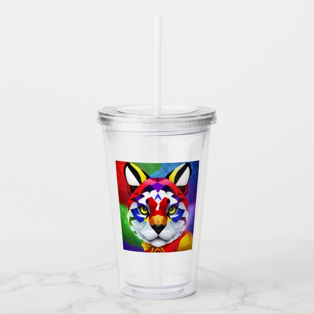 Vaso Acrílico Tumbler acrílico transparente para el gato de Alex (Anverso)