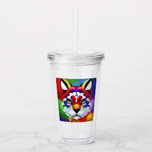 Vaso Acrílico Tumbler acrílico transparente para el gato de Alex