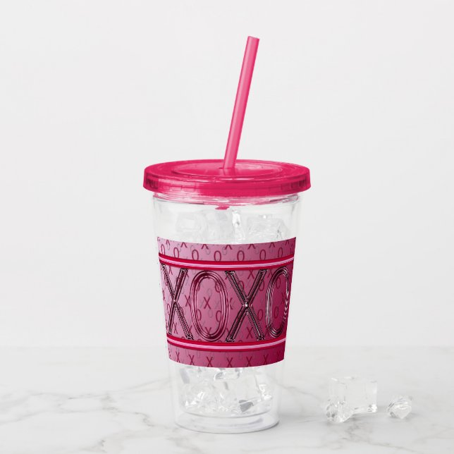Vaso Acrílico Tumbler acrílico 'XOXO' (Reverso (hielo))