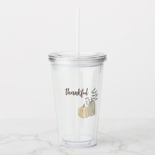 Vaso Acrílico Tumbler agradecido (Anverso)