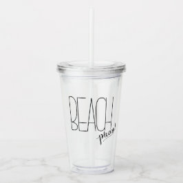 Vaso Acrílico Tumbler aislado por favor de playa
