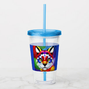 Vaso Acrílico Tumbler de acrílico azul gato de Alexander