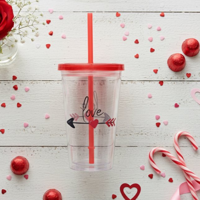 Vaso Acrílico Tumbler De Acrílico Con El día de San Valentín De  (Subido por el creador)