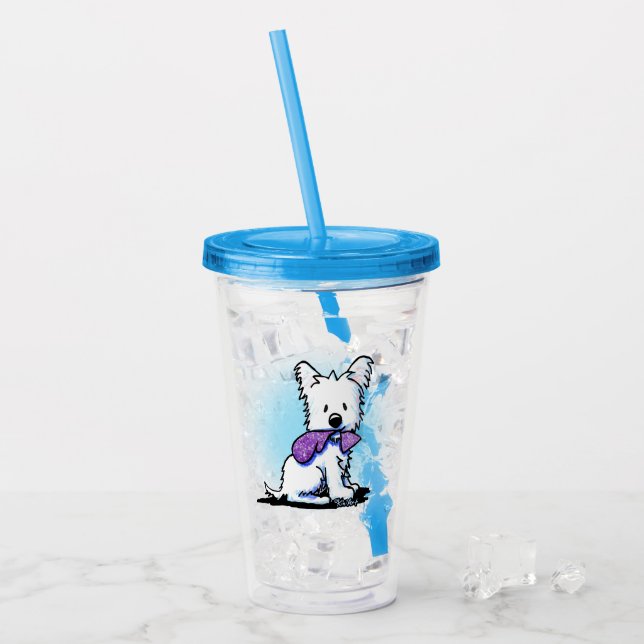 Vaso Acrílico Tumbler de acrílico de KiniArt púrpura Lover Westi (Anverso (hielo))