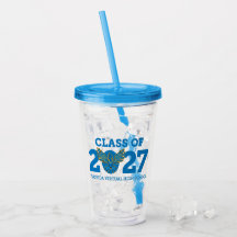 Tumbler de acrílico de la clase de 2027 de Florida