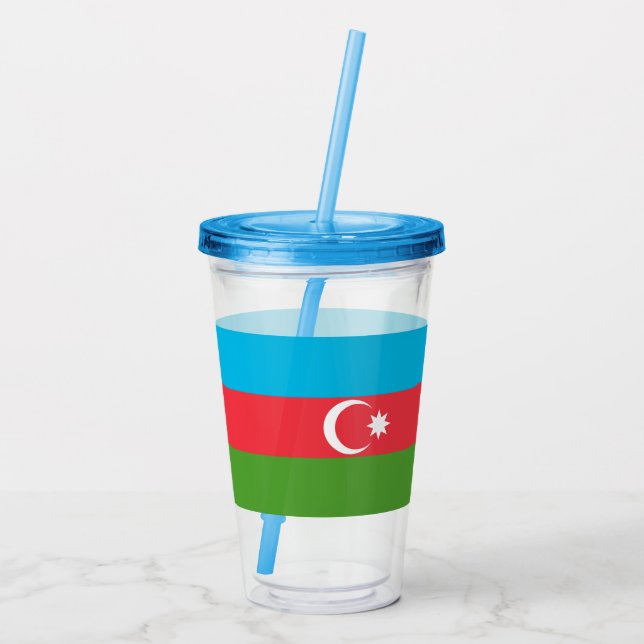 Vaso Acrílico Tumbler de acrílico patriótico con bandera de Azer (Reverso)