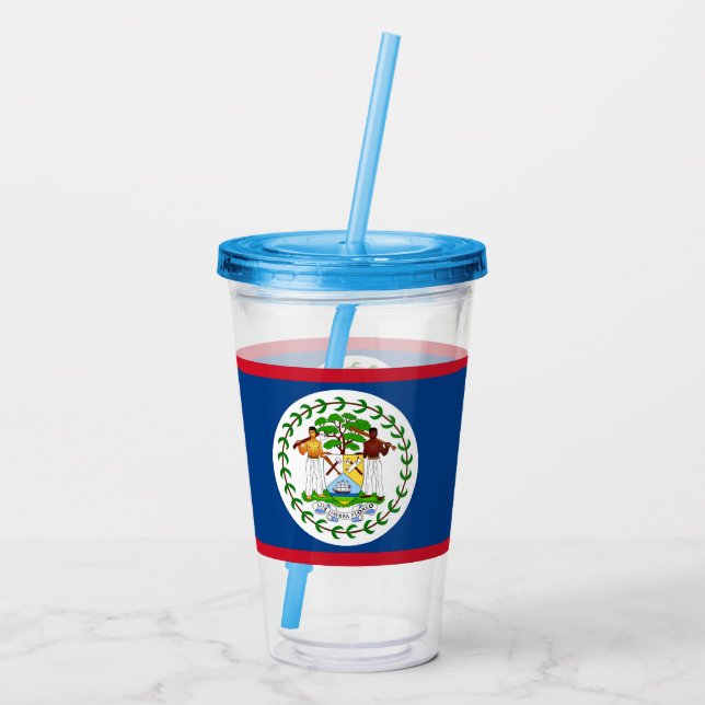 Vaso Acrílico Tumbler de acrílico patriótico con bandera de Beli (Reverso)