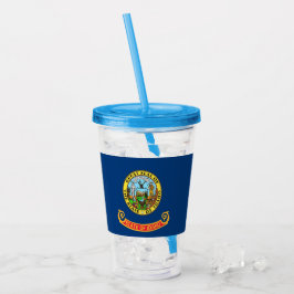 Vaso Acrílico Tumbler de acrílico patriótico con bandera de Idah