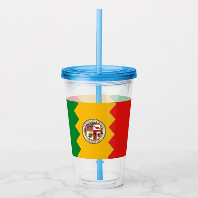 Vaso Acrílico Tumbler de acrílico patriótico con bandera de Los  (Anverso)