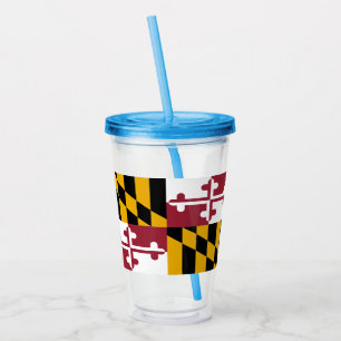 Vaso Acrílico Tumbler de acrílico patriótico con bandera de Mary