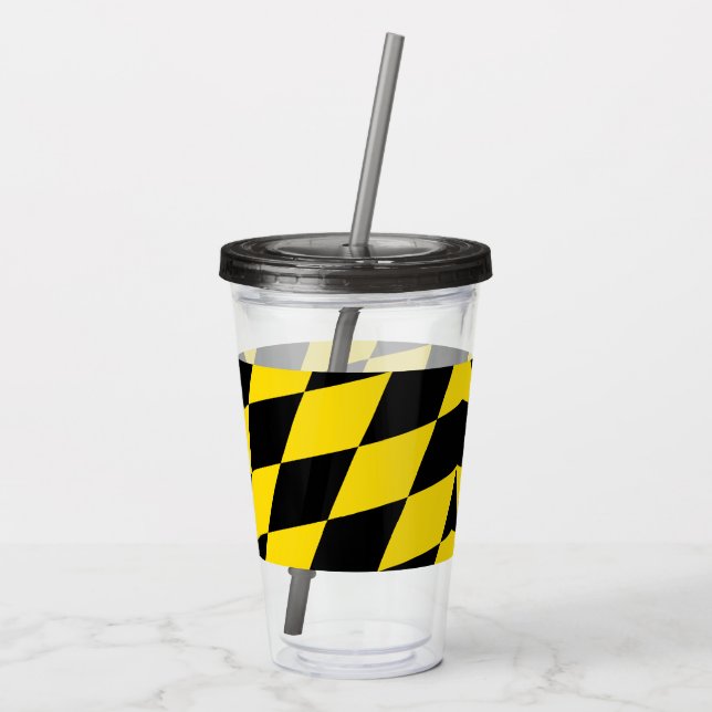 Vaso Acrílico Tumbler de acrílico patriótico con bandera de Múni (Reverso)