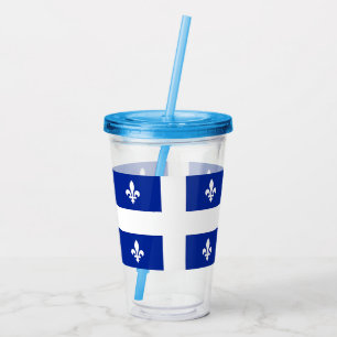Vaso Acrílico Tumbler de acrílico patriótico con bandera de Queb