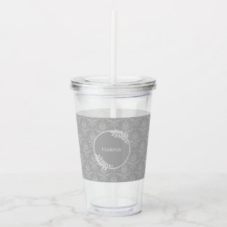 Vaso Acrílico Tumbler de acrílico personalizado elegante y gris