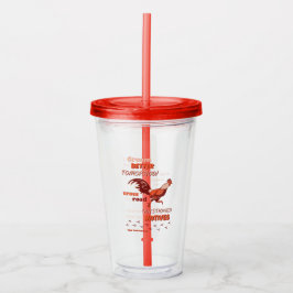 Vaso Acrílico Tumbler de citas de pollo