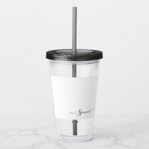 Vaso Acrílico Tumbler de nombre personalizado personalizado