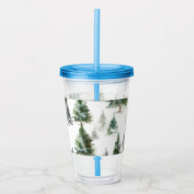 Tumbler de plástico de árbol de la fibra festiva c
