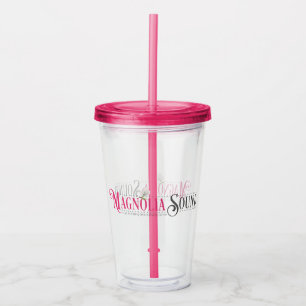 Vaso Acrílico Tumbler de sonido magnolia rosada