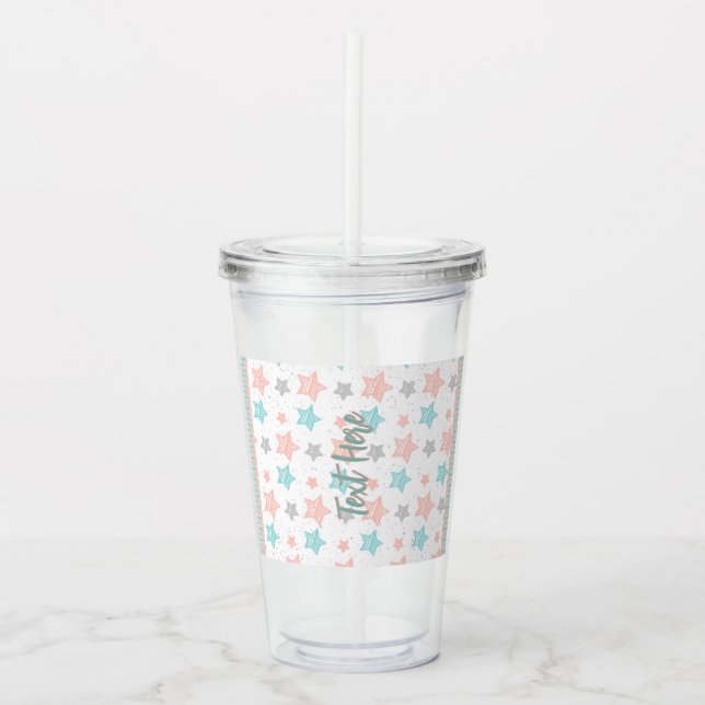 Vaso Acrílico Tumbler de texto personalizado | Tumbler de acríli (Anverso)
