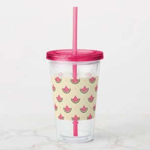 Vaso Acrílico Tumbler de verano de sandías rosadas - 16 oz
