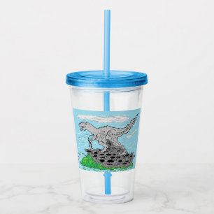 Vaso Acrílico Tumbler: Dinosaurio Tyrannosaurus Rex
