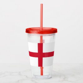 Vaso Acrílico Tumbler patriótico con bandera de Inglaterra