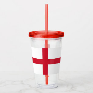 Vaso Acrílico Tumbler patriótico con bandera de Inglaterra