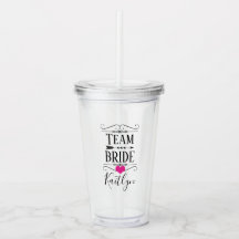 TUMBLER PERSONALIZADO PARA EQUIPO DE NOVIA FIESTA 