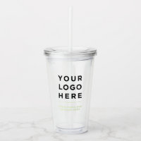 Tumbler transparente personalizado con paja