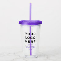 Tumbler transparente personalizado con paja