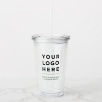 Tumbler transparente personalizado con paja