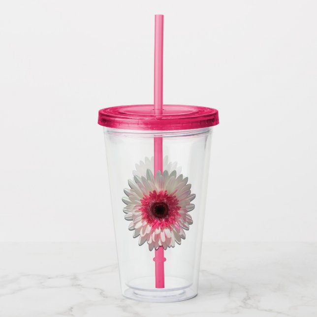 Vaso Acrílico Tumbler - Watermelon Lollipop Daisy (Anverso)