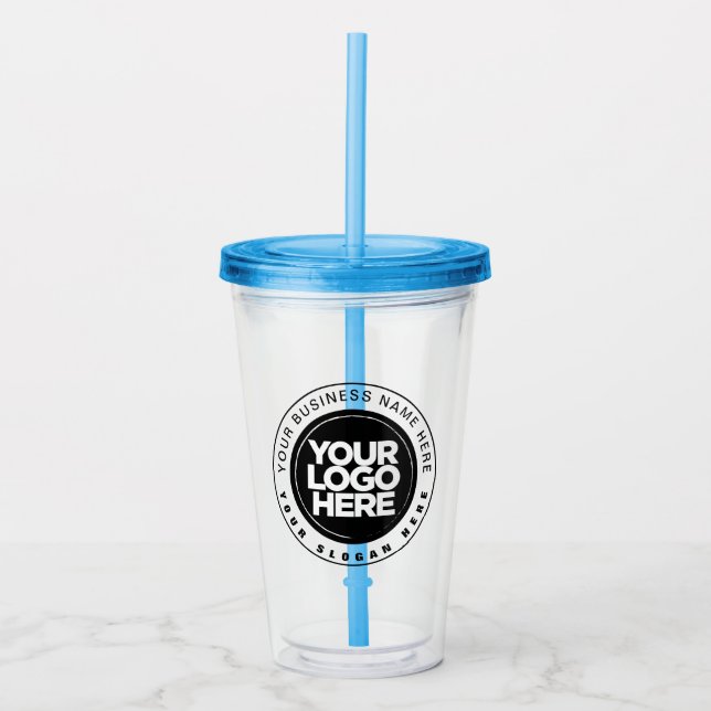 Vaso Acrílico Tumblers transparentes personalizados con tapa y p (Anverso)