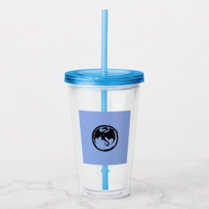 Vaso Acrílico Tumblor acrílico azul del Dragón Negro