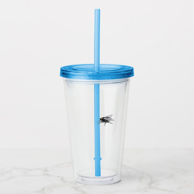 Vaso Acrílico Tumblor acrílico azul Fly Buddy (Anverso)