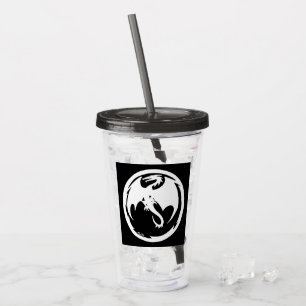 Vaso Acrílico Tumblor acrílico de humo del Dragón Negro